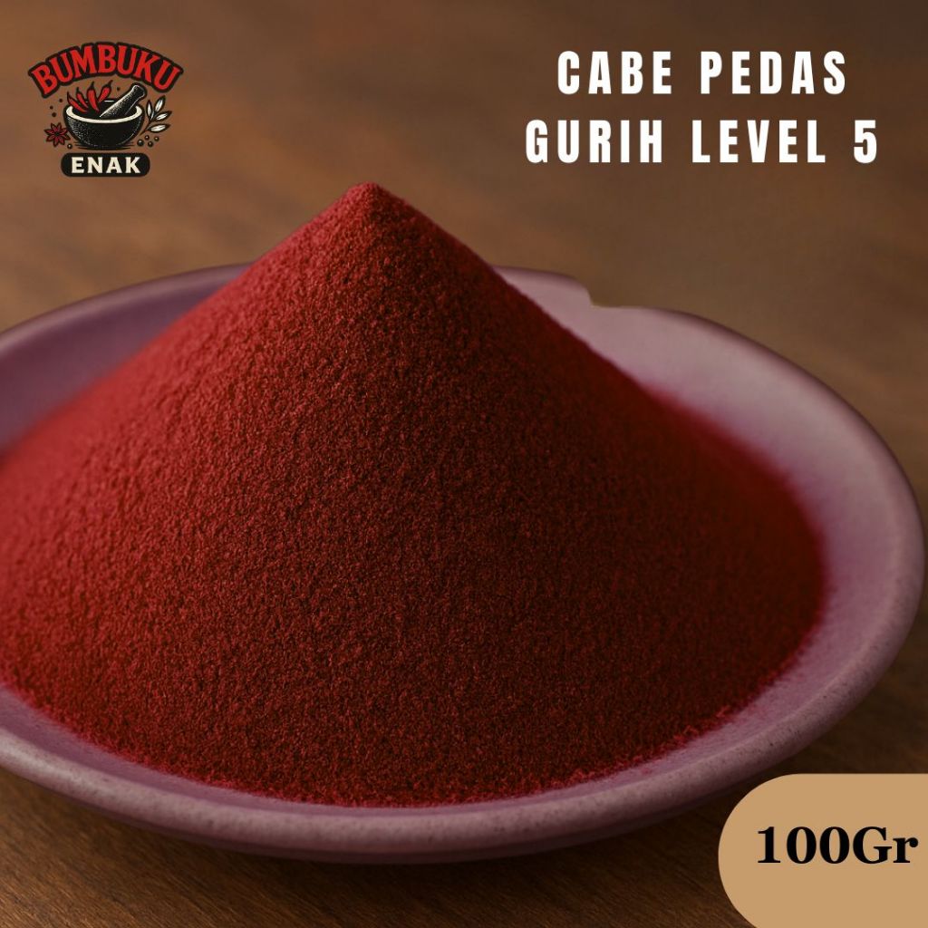 

Bubuk Cabe Pedas Gurih Level 5 – Non MSG 100gr, Cocok Buat yang Suka Pedas Ringan & Aman Tanpa Pengawet!