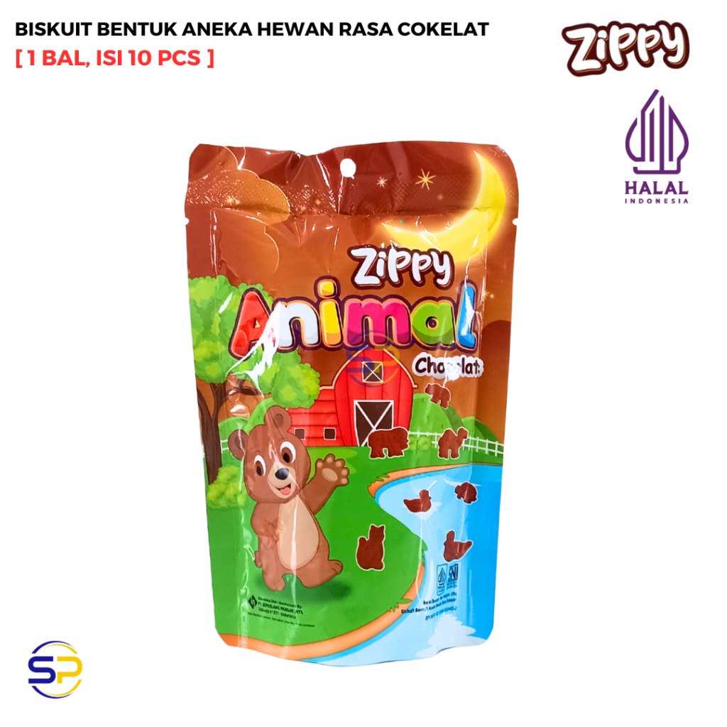 

ZIPPY POUCH ANIMAL Biskuit Bentuk Aneka Hewan