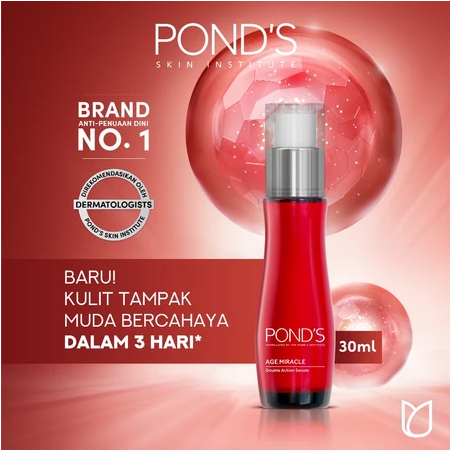 Ponds Age Miracle Serum Wajah Anti Aging +Glowing Serum With Retinol&Niacinamide 30Ml