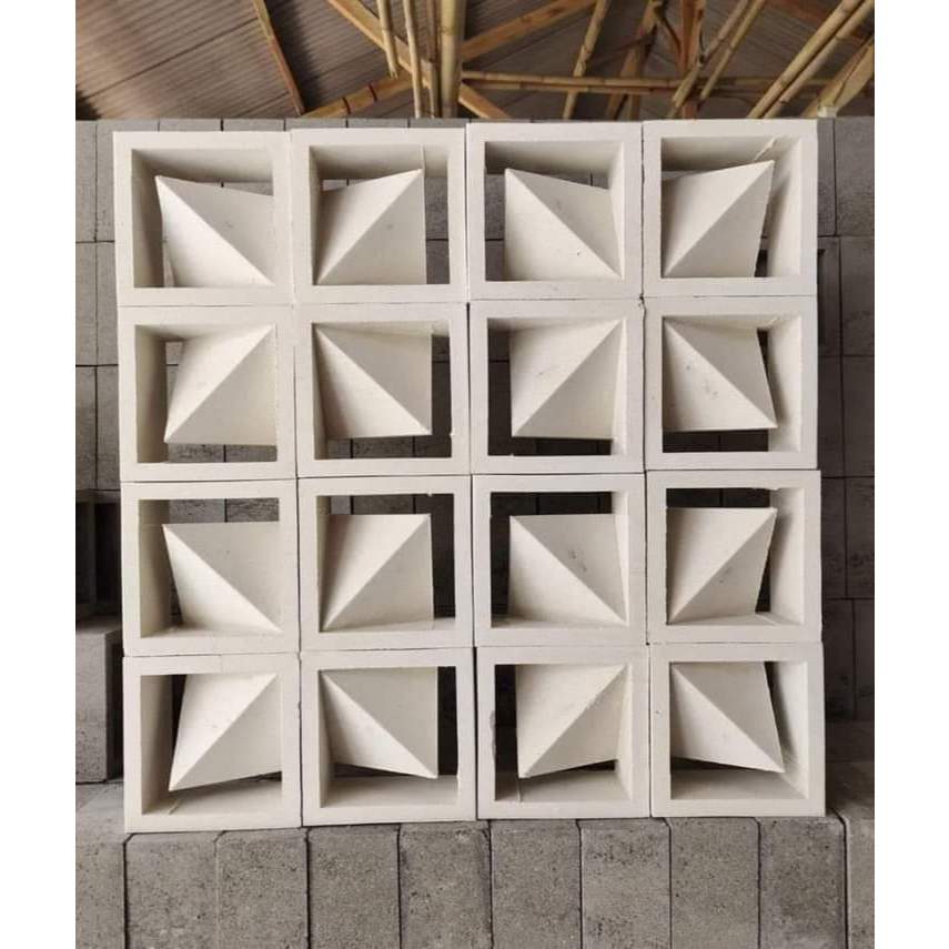 Roster Beton Minimalis Motif Bintang Bisa Untuk Jendela Pagar Dinding kamar madi Gerbang Tembok Ukur