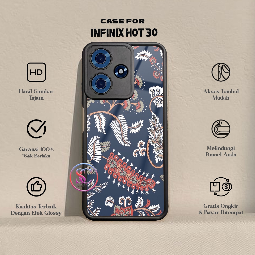 Sukses Case INFINIX HOT 30 - SOFTCASE GLOSSY 2D  Infinix hot 30 - Silikon Hp Infinix  - Silicon Hp I