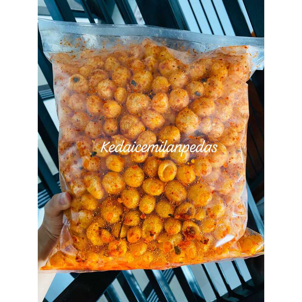 

cimol mini kering ready varian rasa pedas daun jeruk/original daun jeruk kemasan 1kg 500gr 250gr 100gr