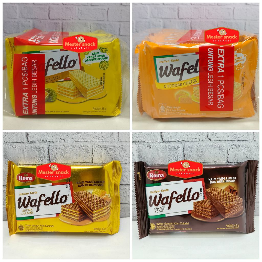 

Roma Wafello 2000 | Wafello Wafer | Wafello Renceng | Wafello Coklat | Wafello Karamel