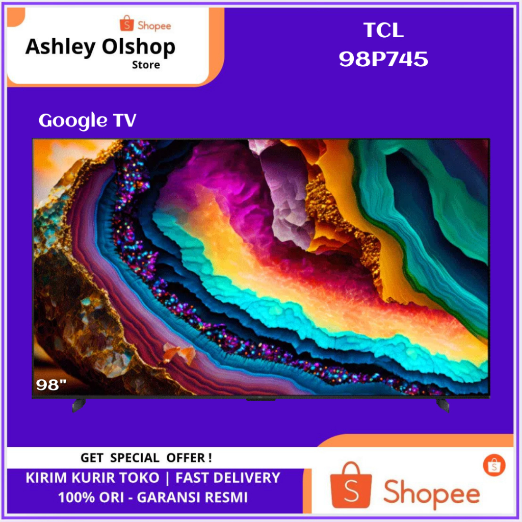 TV 98 Inch 4K Google TV 98 TCL 98P745 Smart Google TV TCL 98 Inch ORI