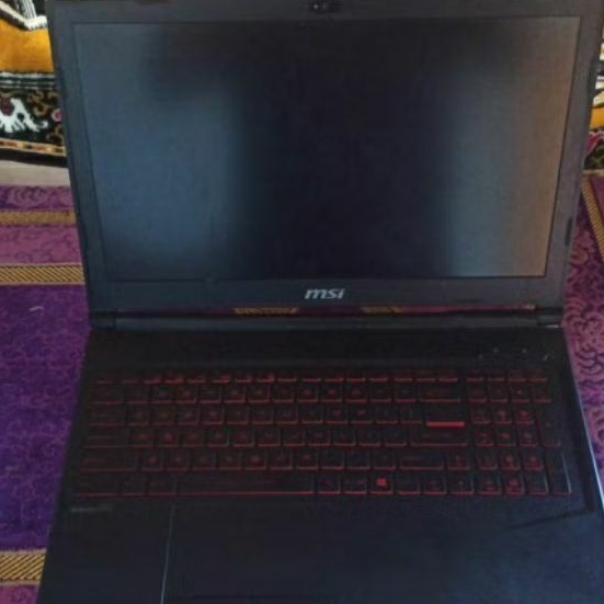 Laptop Msi GL63 8RC SSD 128 HDD 1 TB Kondisi mati