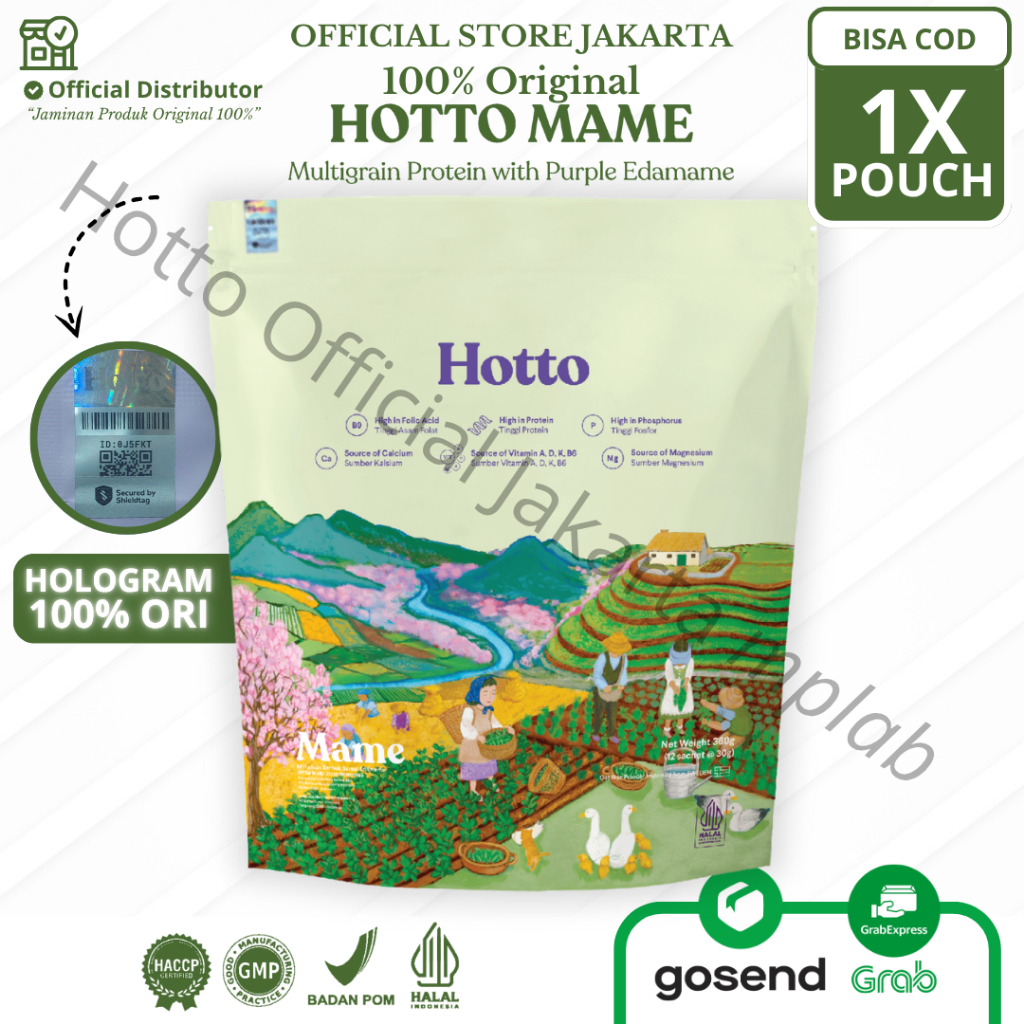 

[FLASH SALE] Hotto Official Shop Hotto Mame x Hotto Purto Oat Protein Multigrain with EDAMAME Official Store Jakarta BPOM & HALAL
