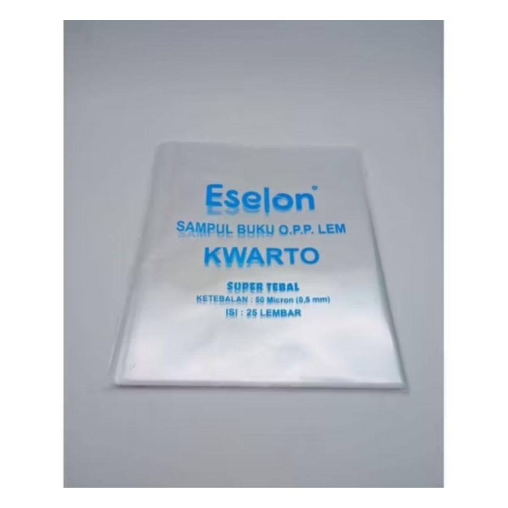 

SAMPUL PLASTIK OPP BUKU TULIS ISI 25 PCS