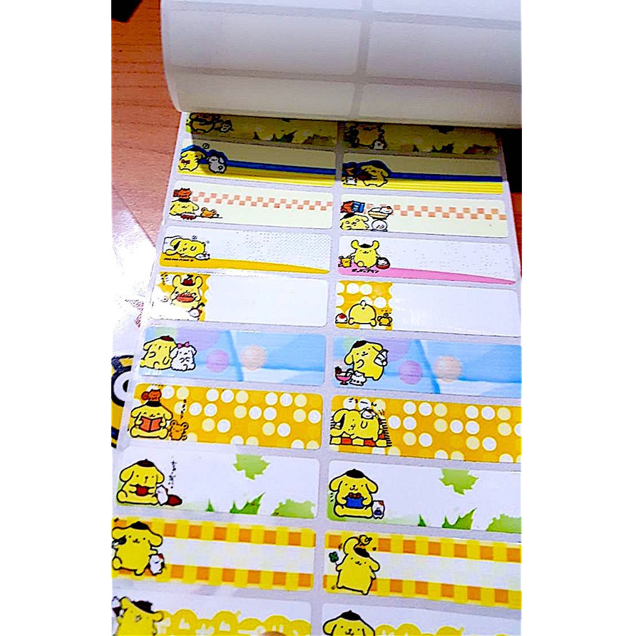 

Label Nama Anti Air Sticker Waterproof Pompompurin