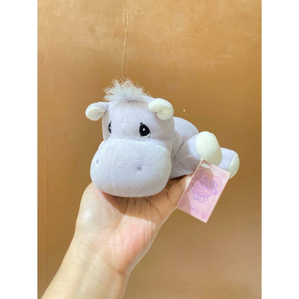 Boneka Precious Moment Karakter Hipo Ungu size 17x5cm Original / Boneka Precious Moment hippo / Bone