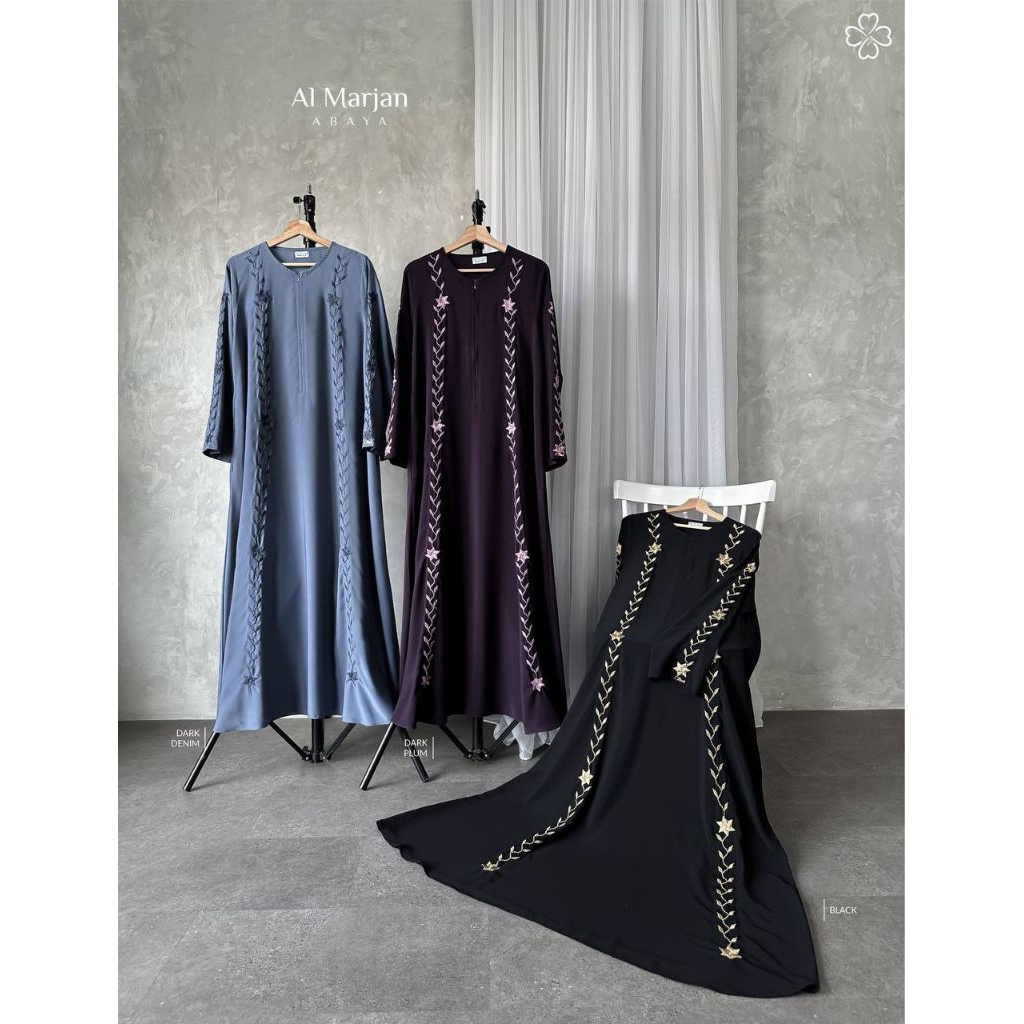 [MAHIRA INDONESIA] ABAYA AL MARJAN BY MAHIRA | ABAYA BORDIR MAHIRA PREMIUM