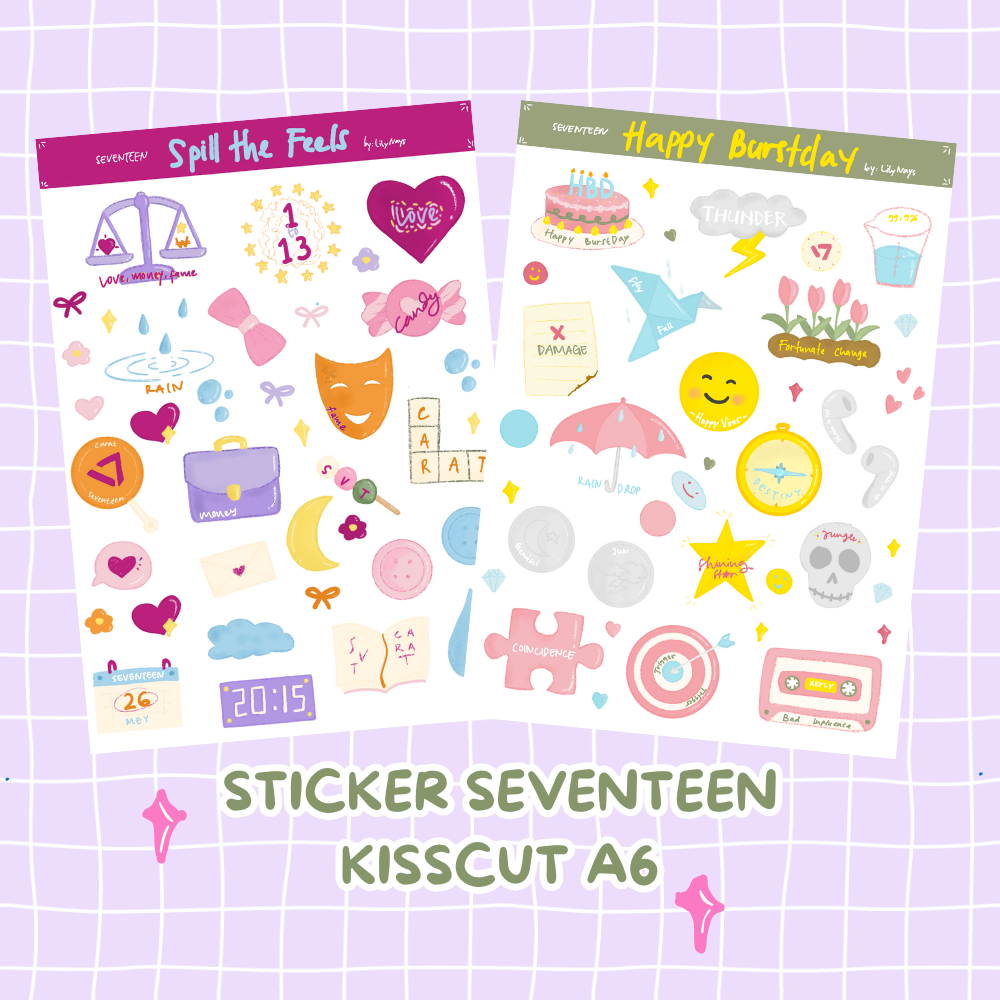 

[READY STOCK] SEVENTEEN VINYL STICKER A6 | SEVENTEEN ALBUM SONG STICKER