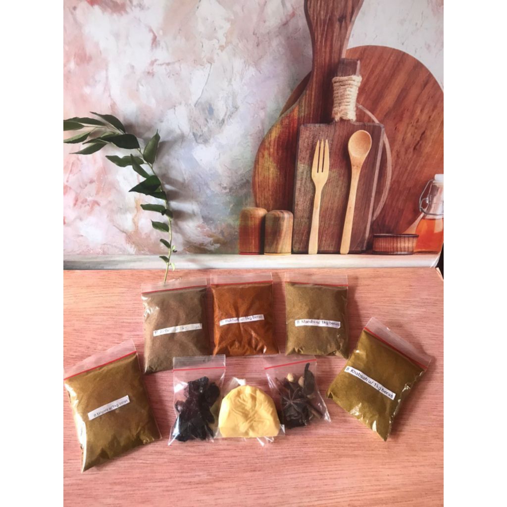 

promo bumbu kebuli/briyani/bukhori/mandhi/khabsah untuk beras 500gram enak dan lengkap dengan rempah+mentega gurih