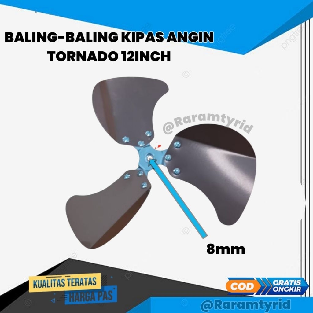 Baling-baling kipas angin tornado 12inch