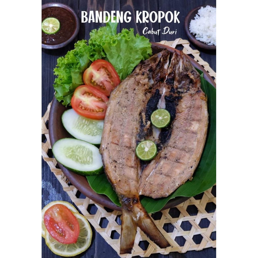 

Bandeng Kropok Tanpa Duri 1 ekor besar lengkap dengan sambel. Berat +/-500 g