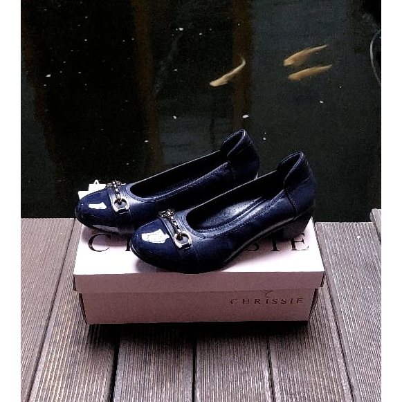 PAYLESS - CHRISSIE DEMI - NAVY. SEPATU SANDAL WANITA WITH BOX