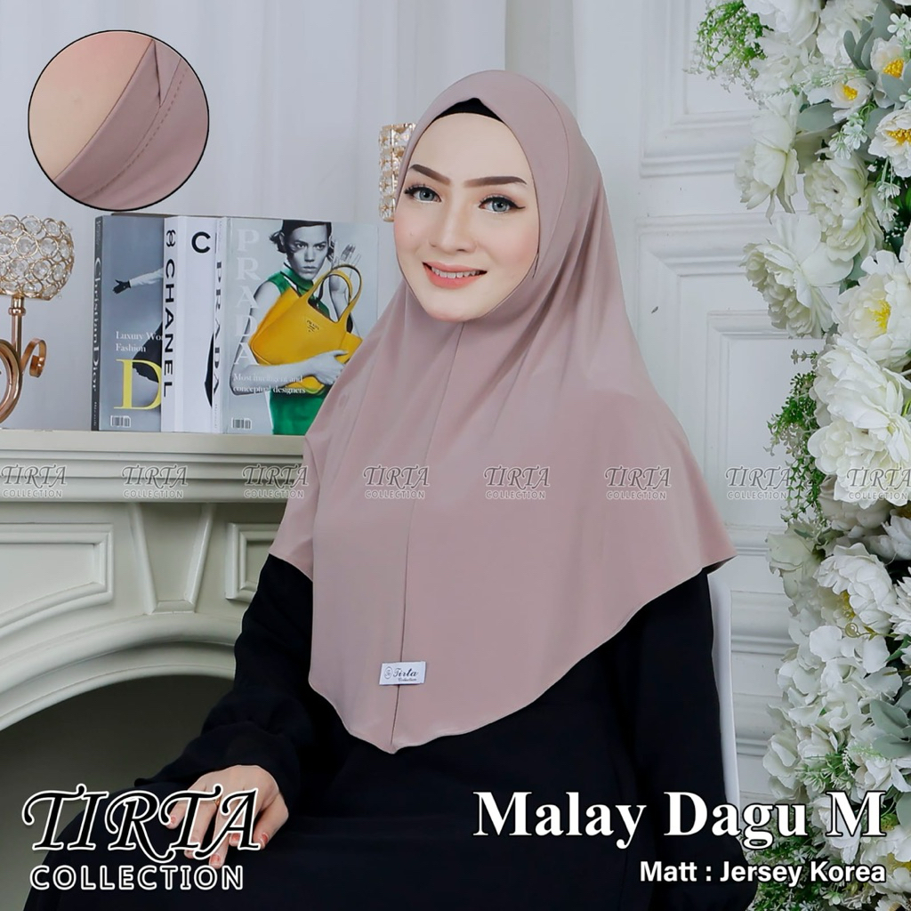 TIRTA-hijab instan MALAY DAGU size M jilbab jersey korea bergo tirta collection