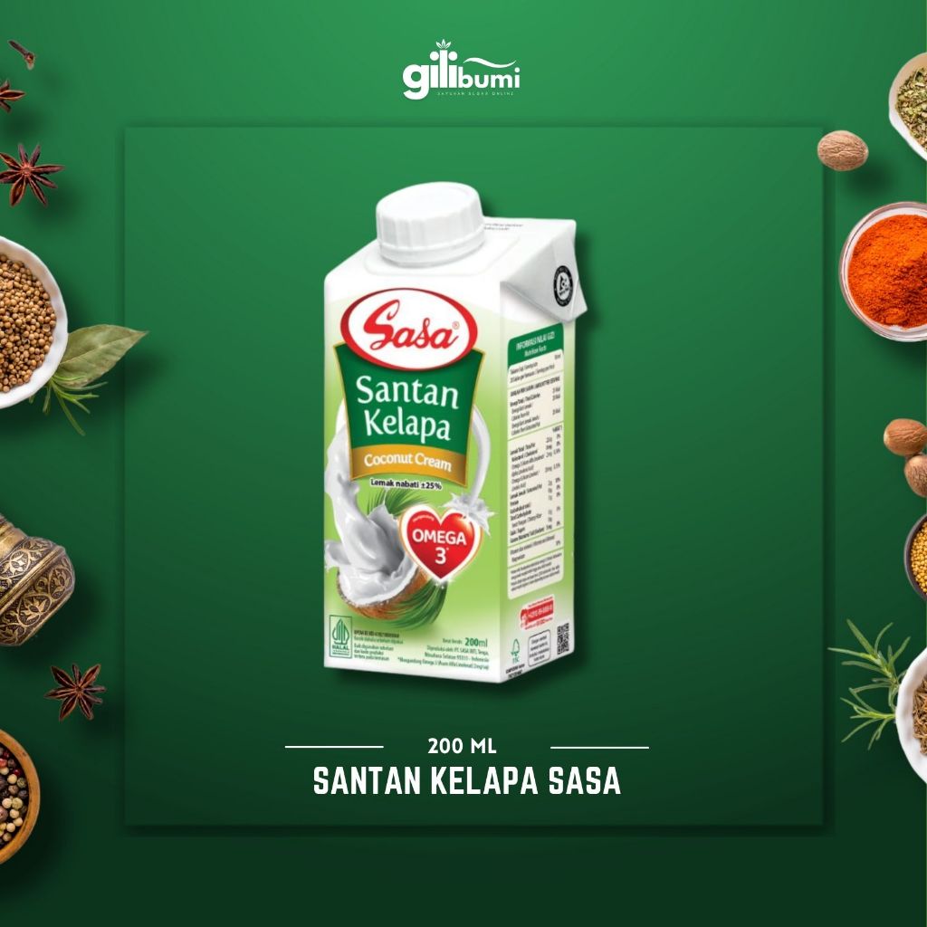 

Sasa Santan Cair Kemasan 200 ml / Santan Sasa