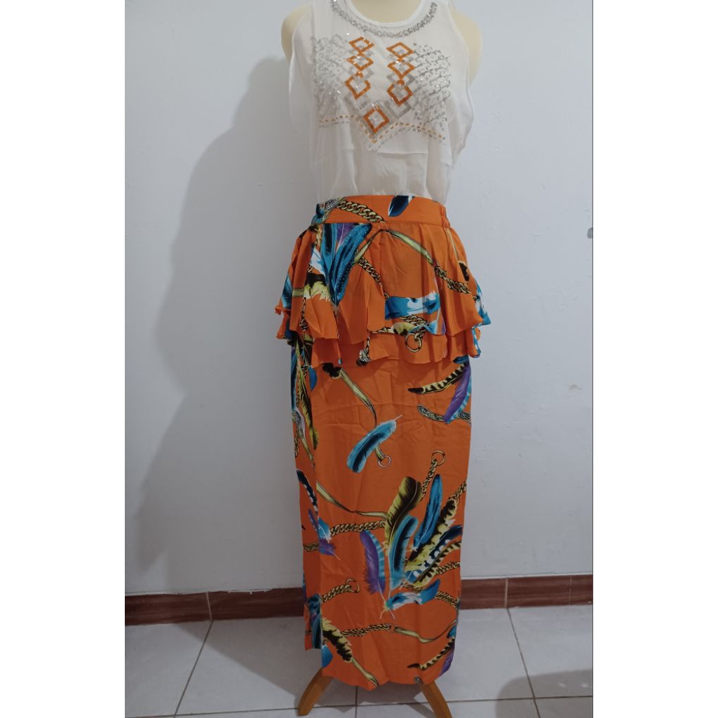 rok panjang rimpel cantik