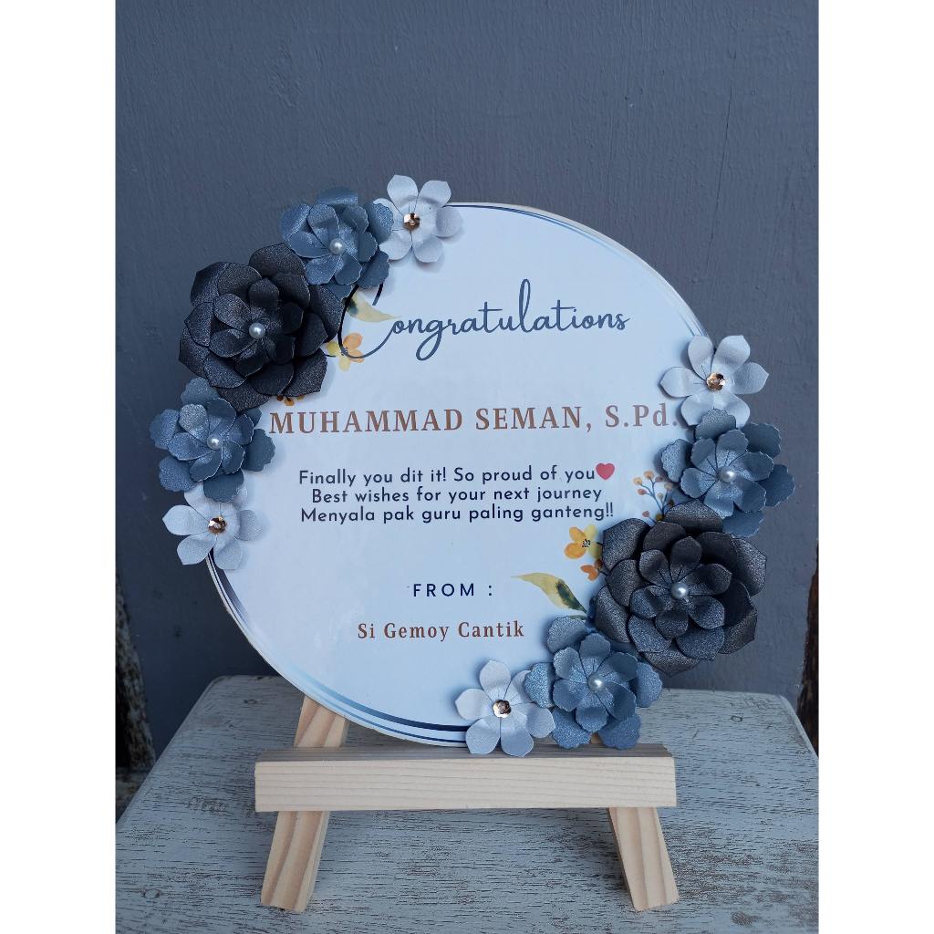 Papan Mini Ucapan Papan Bunga Karangan Bunga Kertas Souvenir Papan Ucapan