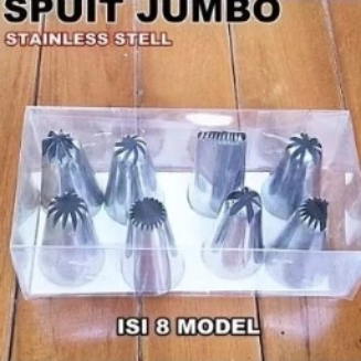 

Spuit Jumbo Isi 8 pcs / dekorasi cetakan tart dan semprit / spuit