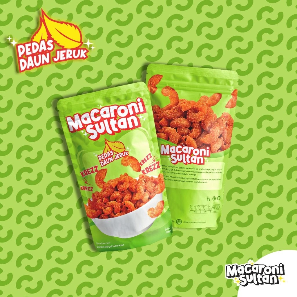 

(SNACKO.ID) SNACK MAKARONI SULTAN MACSUL - PEDAS DAUN JERUK