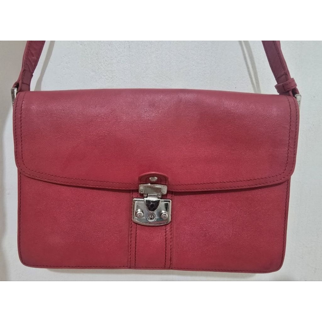 Tas Toscano Original Red 100%Genuine Leather