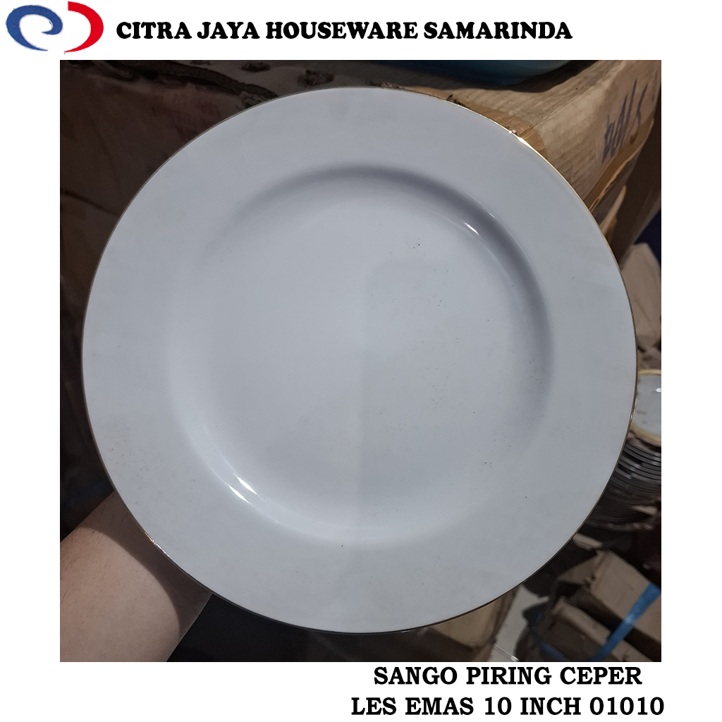 Piring Ceper Keramik 10 Inch Les Emas SANGO 01010 (1 Pcs / 6 Pcs)