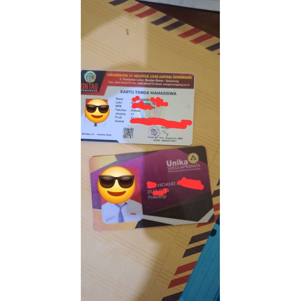 

KTM, id card, kartu nama palsu dll liat deskripsi untuk masalah harga yg mahal