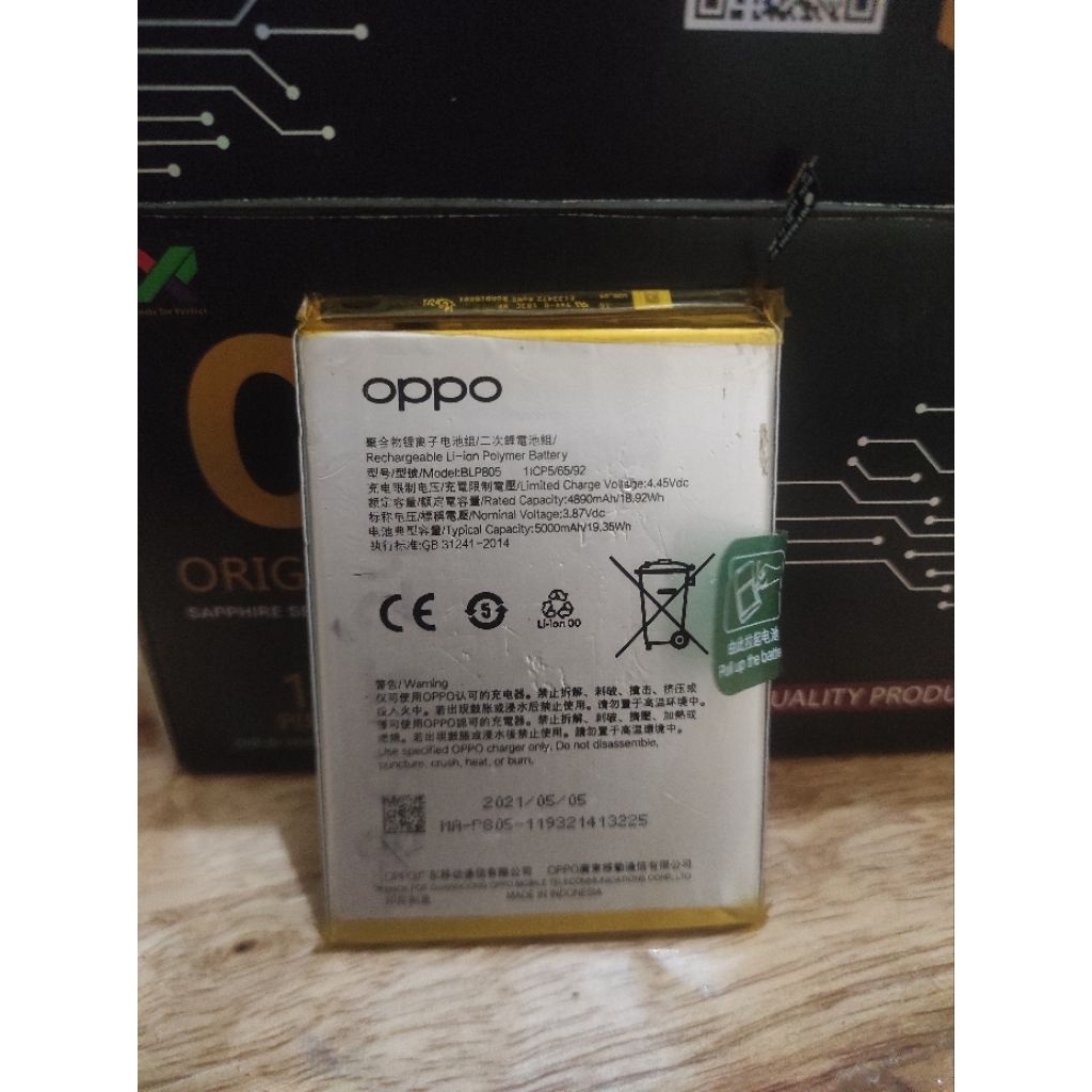 BATRAI ORI SEKEN BAWAAN HP KODE BLP805 COCOK UNTUK TYPE OPPO A16, A54, A53, A33, A74 5G, A33