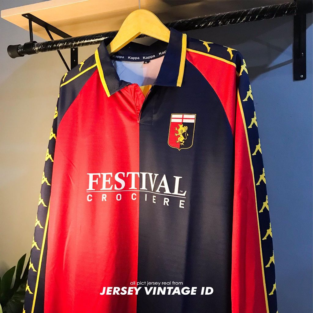 JERSEY RETRO GENOA HOME 1999-00 MAGLIA KAPPA LENGAN PANJANG | JERSEY VINTAGE CLASIC | BISA COD