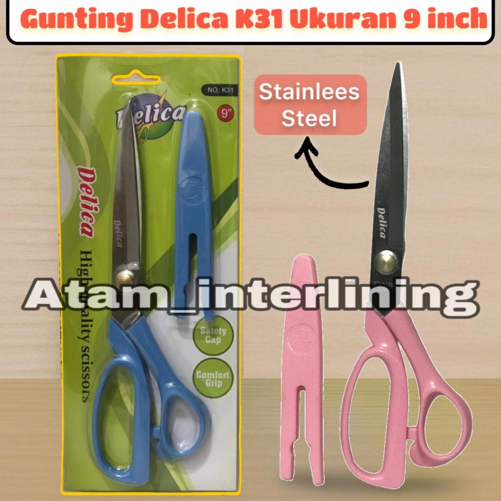

Gunting Delica K31 ukuran 9 Inch – Gunting Kain Kertas Plastik Stainless Steel Pegangan Nyaman