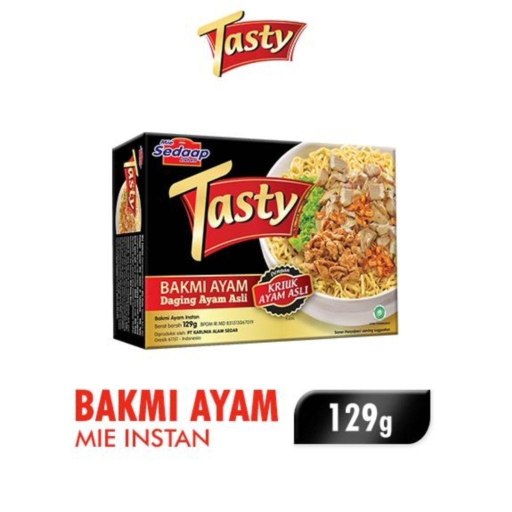 

[ 1 Dus - 12 Pcs ] Sedaap Tasty Mie Instan Bakmie Ayam 129 Gram