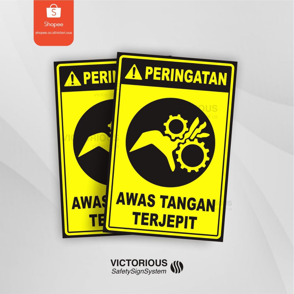 

Sticker Safety K3 Bahaya Mekanis Rambu Peringatan Awas Tangan Terjepit