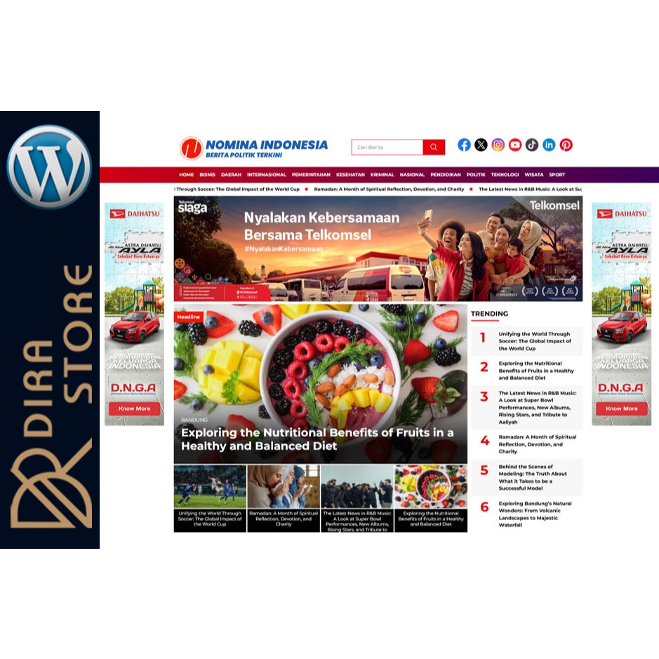 Nomina Tema Website Berita untuk Wordpress