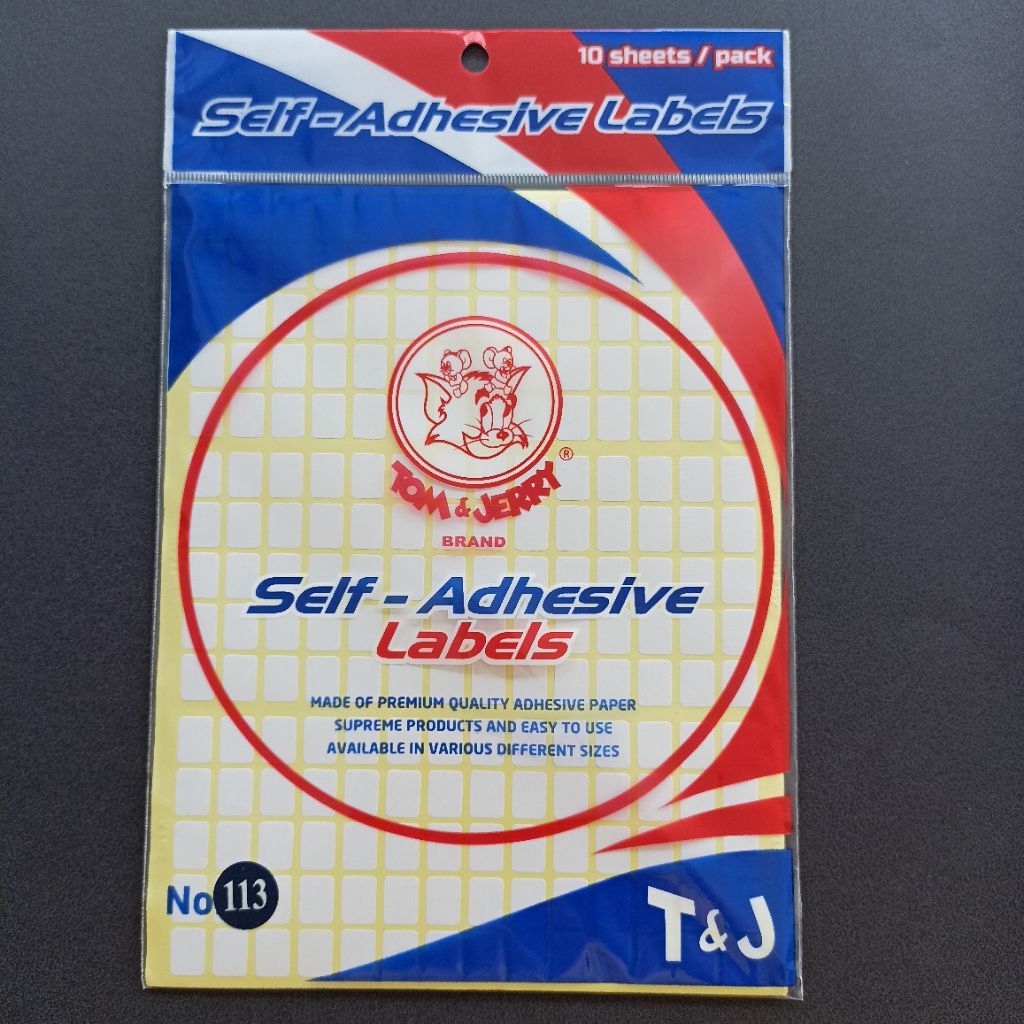 

Tom Jerry Label No.113 | Label Polos Ukuran 9X12mm Kotak | Self Adhesive 2.100Labels