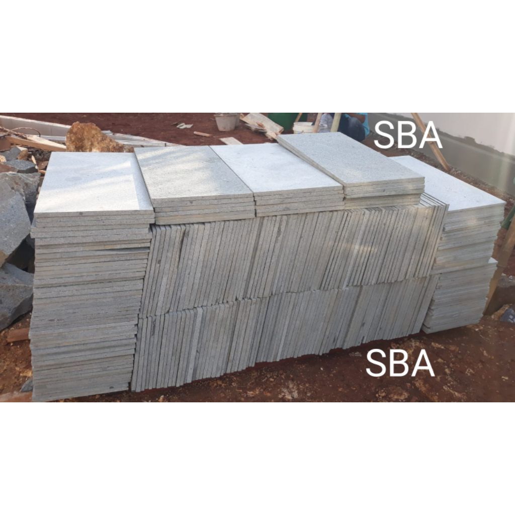 Batu andesit polos bakar 30X60