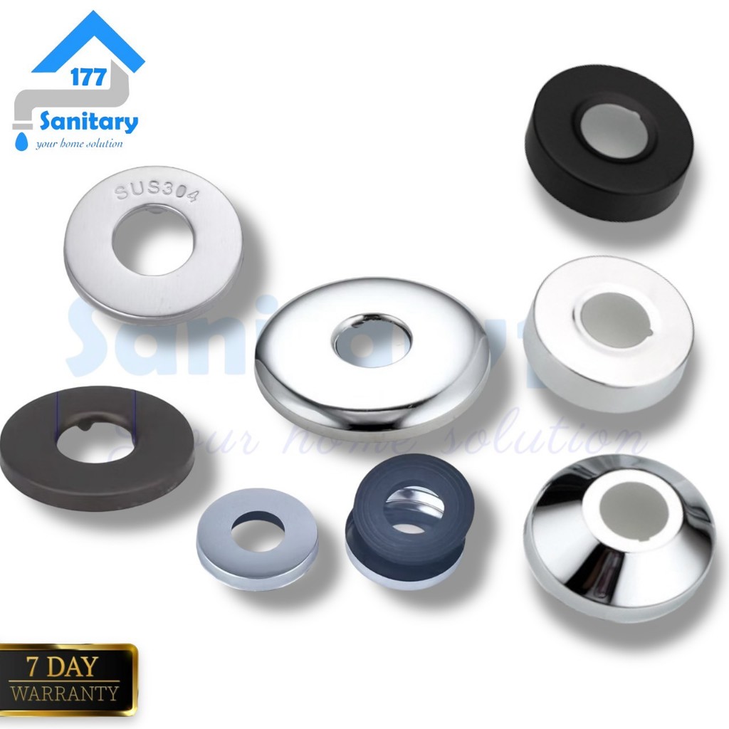 variasi tutup Ring kran stainless -penutup lubang pipa air bathtub kran tembok dapur wastafel sink w