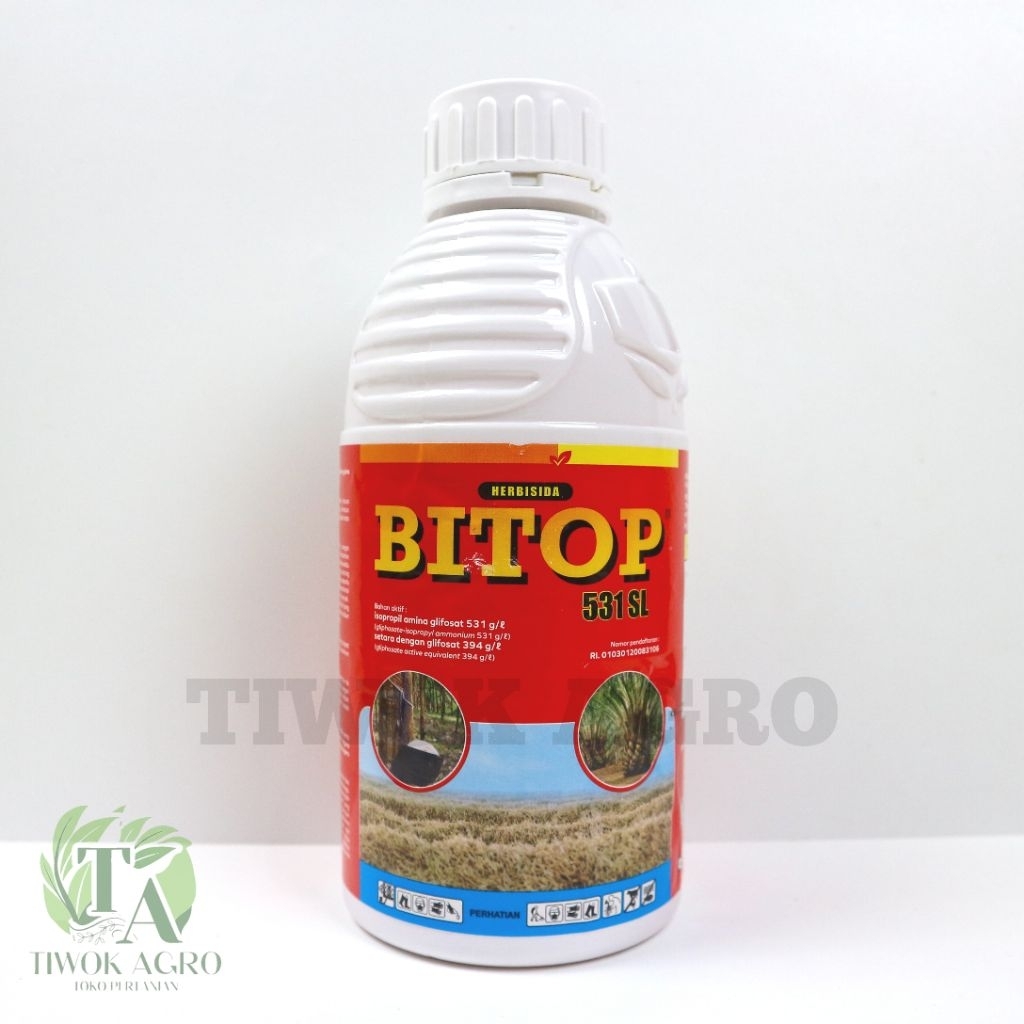 Bitop 531 SL 1 Liter – Herbisida Sistemik Glifosat 531 g/l | Pembasmi Gulma Efektif Sampai Akar