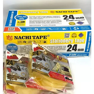 

(PER PCS) NACHI STATIONERY TAPE 24mm SELOTIP SOLATIP LAKBAN SOLASI ISOLASI NACHI