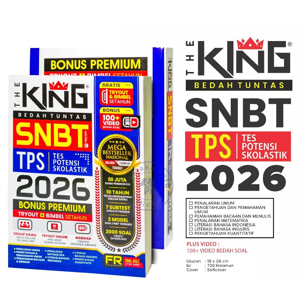 Buku The King SNBT 2026 Original Buku UTBK SNBT 2026 TPS dan Tes Skolastik 2026