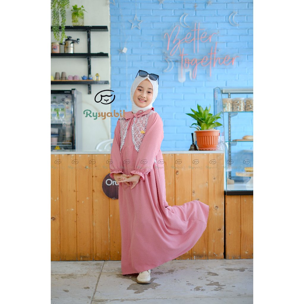 paket hemat gamis anak perempuan gamis anak tanggung 2-10 th gamis brukat gamis pesta gamis modern