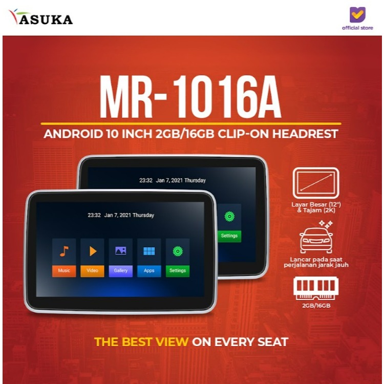 Headrest Android Mirai MR-1016A