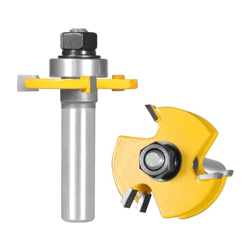 Mata Bor Profil Alat Pemotong Pembuat Lubang Sambungan Pintu Kusen Jendela Kayu 2PCS Portabel