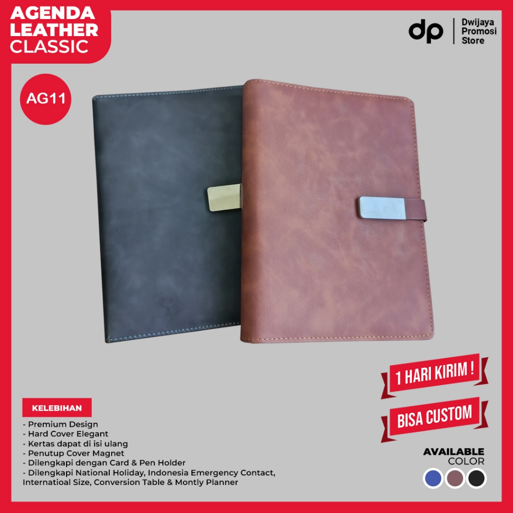 

Buku Agenda Notebook kulit aesthetic A5 Buku catatan kerja eksklusif Custom printing UV dan laser