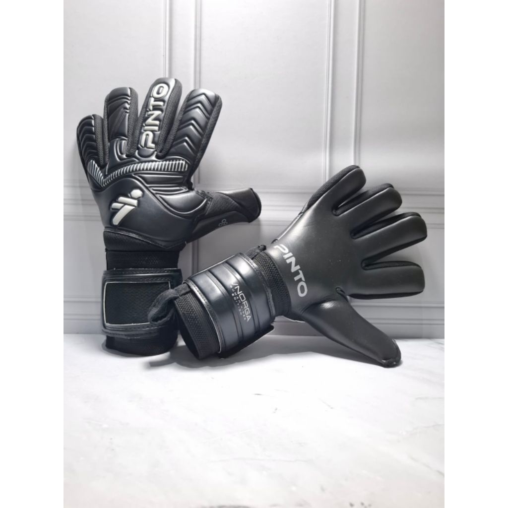 SARUNG TANGAN KIPER PINTO erka FULL BLACK 2025 sarung tangan kiper dewasa lengket