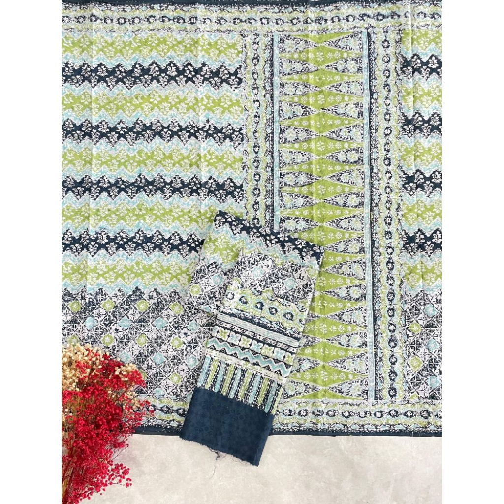 Kain batik sarimbit couple batik fariza cirebon trusmi doby dobi dobby cap tulis set pria wanita