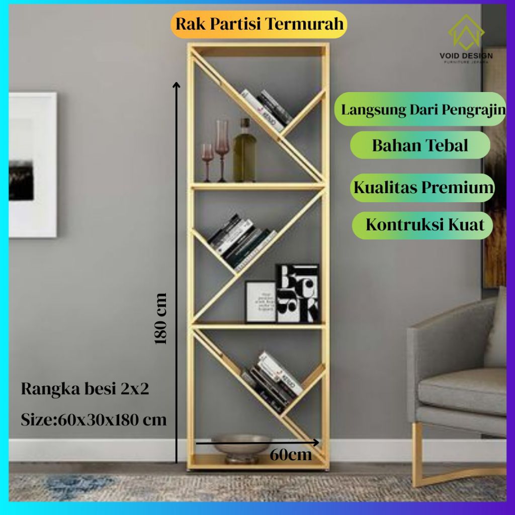 Rak Partisi Modern Mewah-Terima Costum Rak Partisi