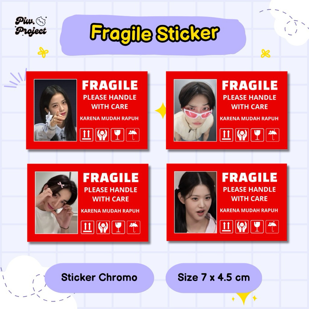 

STICKER FRAGILE | LABEL FRAGILE KPOP | LABEL PECAH BELAH | FUNNY KPOP MEMBER | STICKER FRAGILE CUSTOM | STICKER PECAH BELAH