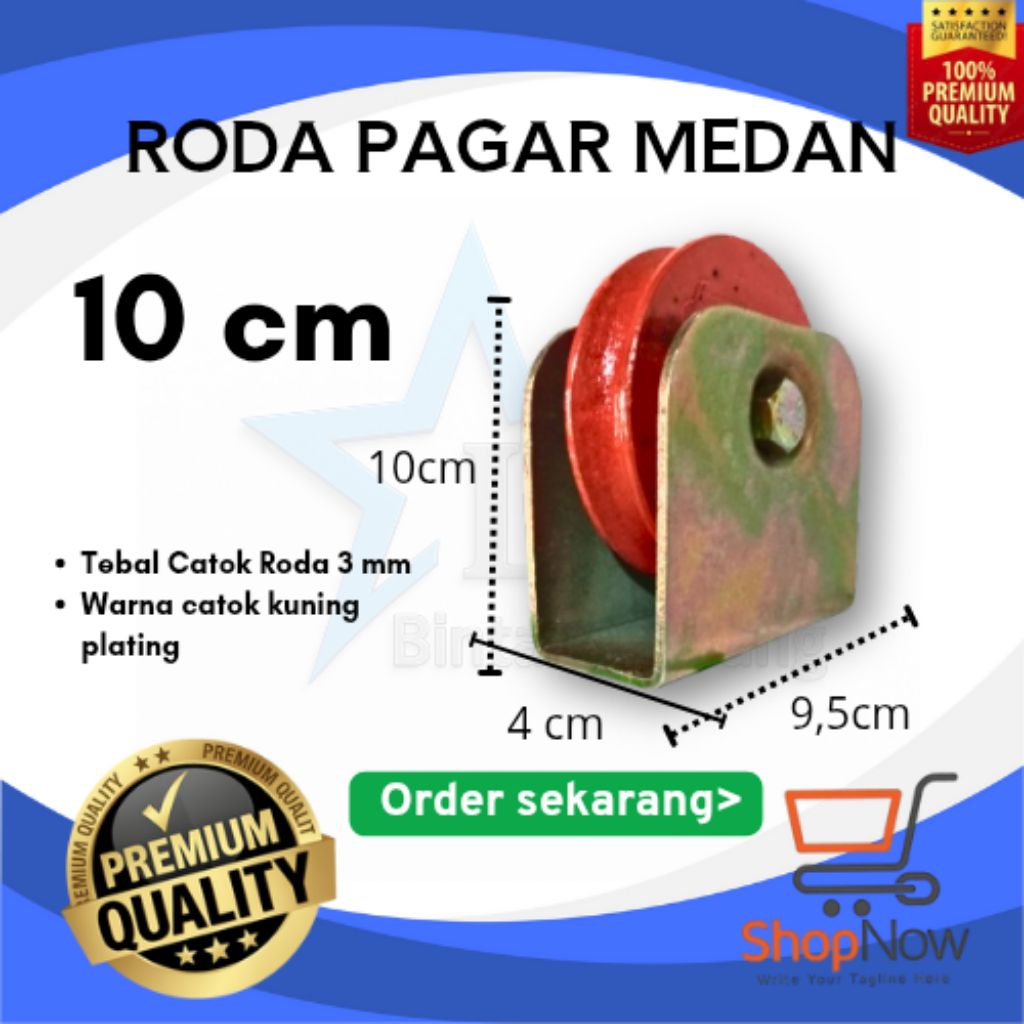RODA GERBANG MEDAN COR | RODA PAGAR BESI COR MEDAN 10 CM