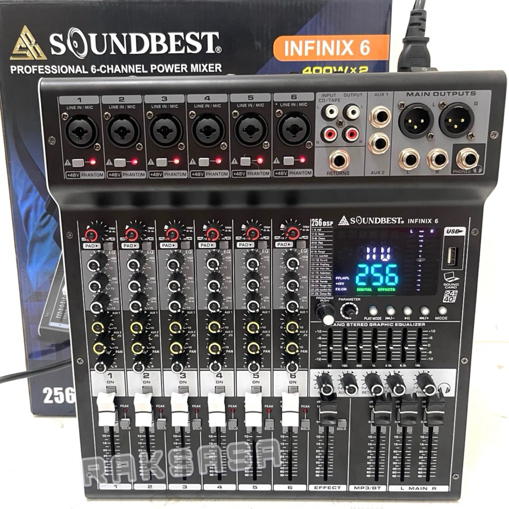 power mixer soundbest infinix 6 original 256 dsp bluetooth infinix6